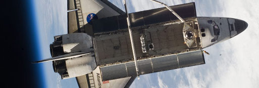 NASA shuttle open bay